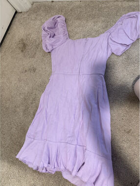 Trixxi lavender puff sleeve dress